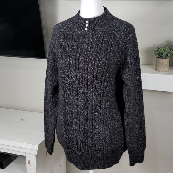 Karen Scott Ribbed Trim Mock Turtleneck Sweater - Picture 3 of 9